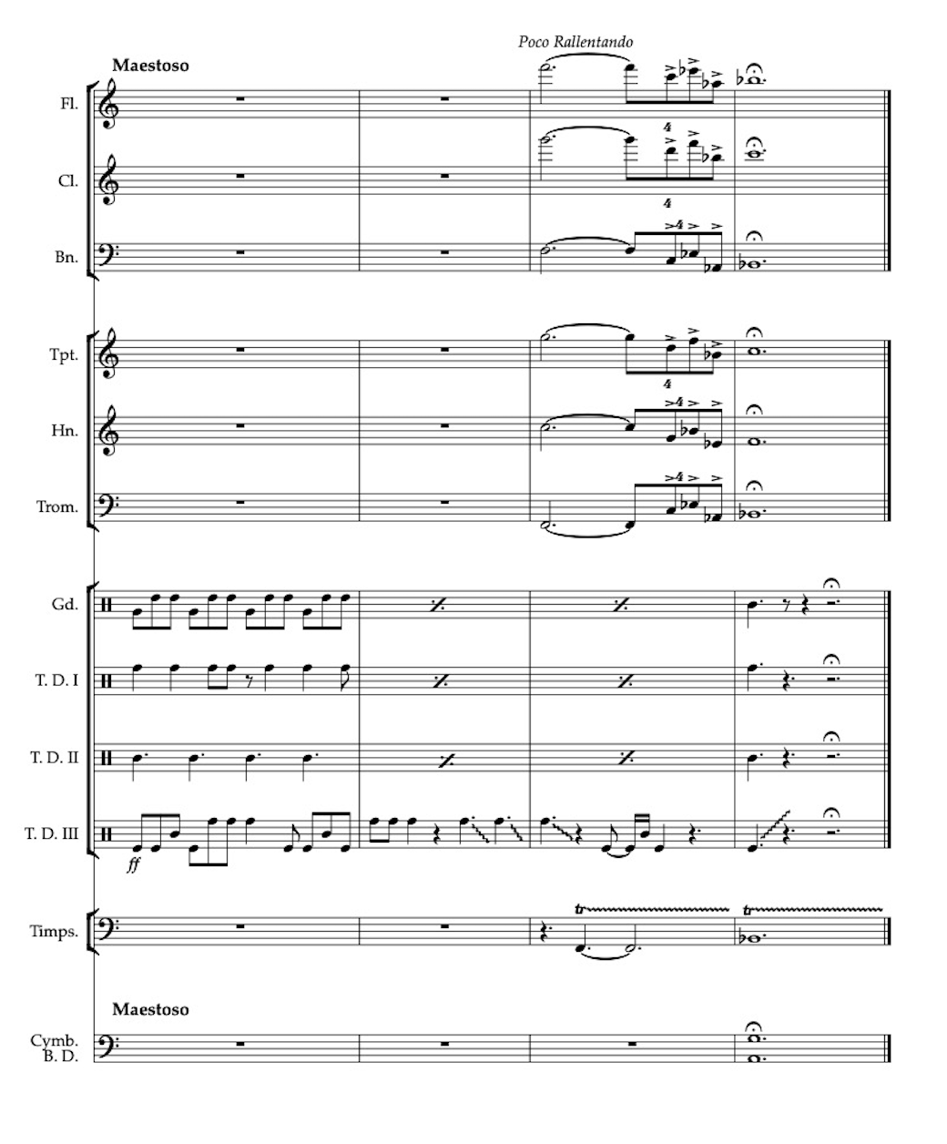 Euba: <i>Chaka</i>: closing measures.