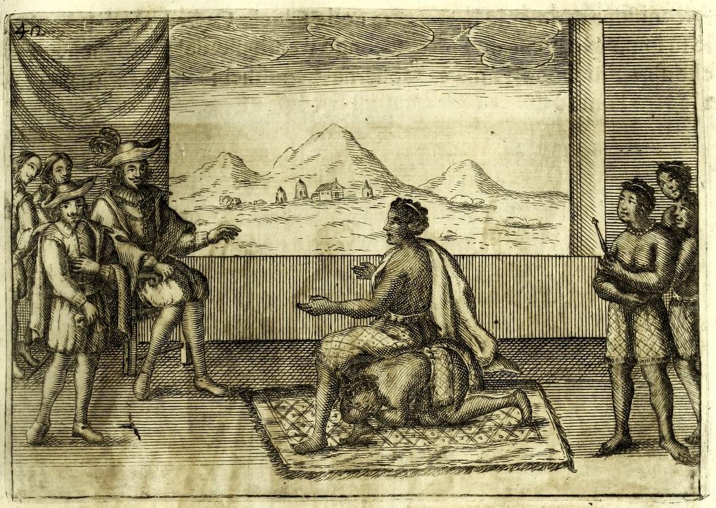 <i>Giovanni Antonio Cavazzi: Queen Njinga, 1687.</i>